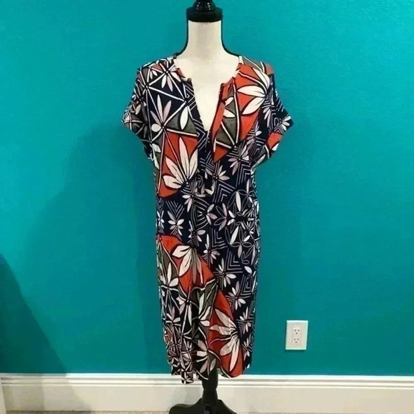 Tory Burch Acoma Pottery Midi Dress size M - Picture 2 of 6